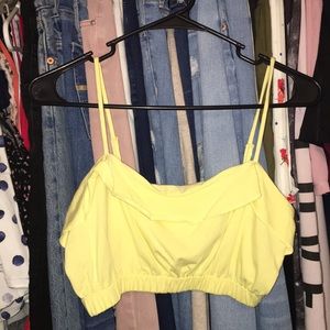 Yellow crop top